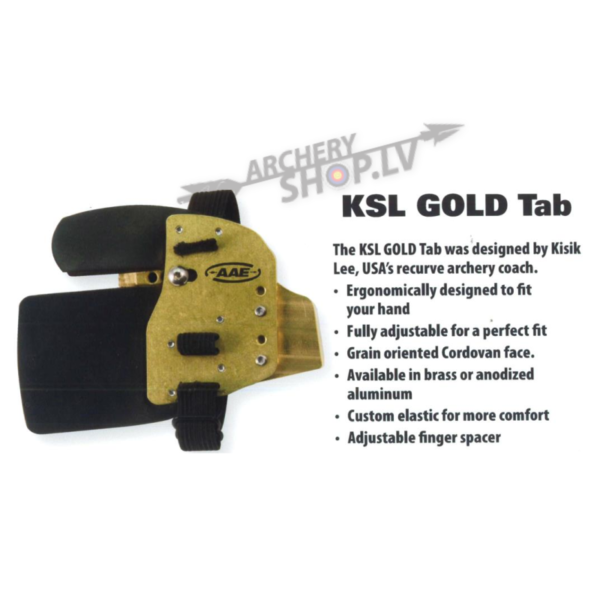 AAE, KSL GOLD OLYMPIC RECURVE FINGER TAB