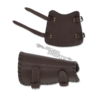 BUCK TRAIL, TRIBAL TRADITIONAL ARMGUARDS OIL LEATHER BROWN 18CM - Image 4