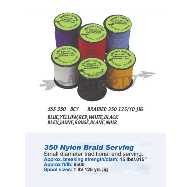 BCY, BRAIDED 350 SERVING MATERIAL, .015